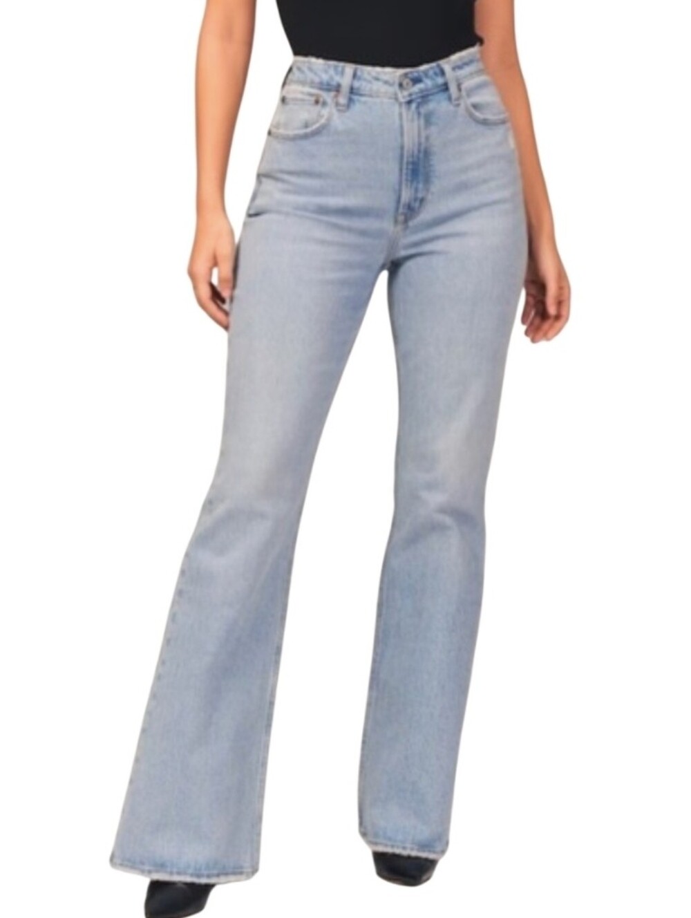 Abercrombie & Fitch Curve Love Vintage Flare High Rise Jean 36 22 Short NWT